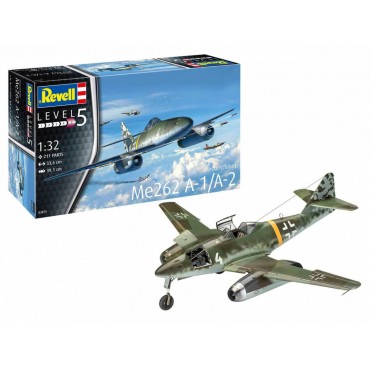 KIT PARA MONTAR REVELL AVIÃO MESSERSCHMITT ME262 A-1/A-2 1/32 211 PEÇAS REV 03875